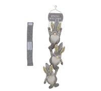 Easter DecorsEaster Bunnies Rabbits Sign for Front Door Decors Curtain Tieback Rabbits Window Curtain Holdback Buckles Bunnies Welcome Sign Door Hanger