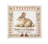 Easter Decoupage Napkins, with Rustic Assorted Styles, 25x25x1cm, Rustic Easter Decoupage Paper, Rab̄bit Flower Napkins, Versatile Use, for Parties, Dinners, Table Décor