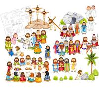 Easter Deluxe Felt Set for Bible Flannel Board Stories 37 Pieces Activity Pages Story He Has Risen Precut Figures Last Supper Crucifixion Resurrection Triumphant Entry Trial Gethsemane