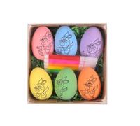 Easter DIY Hand Painted Eggs 2024 Cartoon Bunny Art Craft Kit Childrens Activity Holiday Decorations (C, One Size)