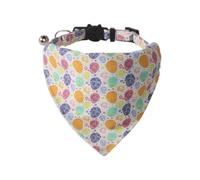 Easter Dog Bandana - Easter Rabbit and Egg Series Cat Collars, Triangle Bib Collar for Cats with Bunny Egg Print 10x28cm | Bib