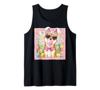 Easter Dog Bunny Ears Funny Shiba Inu Easter Bunny Dog Tank Top