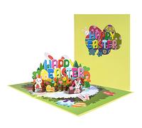 Easter Dog Greeting Card Set with Handwritten Blessings - Cute Animal Design for Birthday Party, Wedding Celebration, Kids Children Boy Girl Holiday
