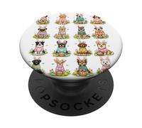 Easter Dogs Pug Labrador Labradoodle Siberian Husky Shepard PopSockets Adhesive PopGrip