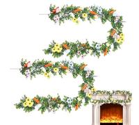 Easter Door Garland, Artificial Easter Egg Garland - 5.7ft Rustic Spring Decor,for Home Indoor Party Wall Mantel Stairs
