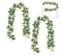Easter Door Garland, Easter Egg Artificial Garland Decor - 5.7ft Holiday Ornament,for Home Party Wall Mantel Stairs Window
