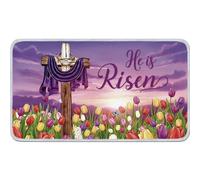 Easter Door Mat, He is Risen Christian Doormat, Religious Front Door Entryway Decor (16"×28")