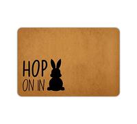 Easter Doormat Easter Bunny Pattern Door Mat Hop On in Entrance Mat Easter Decorative Floor Mat Washable Easter Egg Easters Indoor Outdoor Rug Floor Door Home Supplies Decor Mats