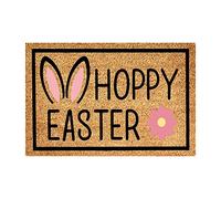 Easter Doormat Easter Welcome Doormat Easter Bunny Artificial Coir Door Mats for Front Door Non-Slip Farmhouse Floor Mat Spring Entrance Way Door Mats for Indoor Outdoor Decor