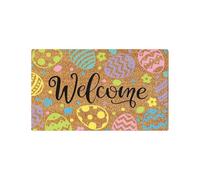 Easter Doormat Easter Welcome Mats Door Cute Decorative Outdoor Doormats Non Slip Outside Door Mats for Front Door Spring Rugs(23.62x15.75in)