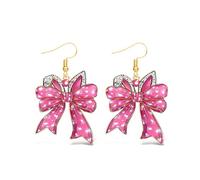 Easter Earrings for Women Bow Earrings Leopard Bunny Earring Easter Basket Stuffers Gifts for Women, L, Zinc, No Gemstone