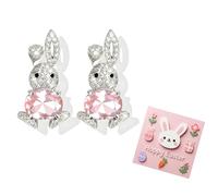 Easter Earrings for Women Cute Bunny Earrings Rabbit Earring Easter Gifts Easters Basket Stuffers Gifts Easters Dress for Women, Metal, No Gemstone