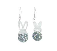 Easter Earrings for Women Easter Egg Dangle Earrings Cute Bunny Egg Rabbit Drop Earrings Holiday Jewelry Gifts for Women, One Size, Acrylic, No Gemstone