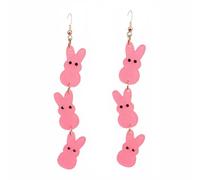 Easter Earrings for Women Glitter Acrylic Easter Bunny Earrings Cute Rabbit Drop Dangle Earrings Spring Earring Happy Easter's Outfit Accessories, M, Acrylic, No Gemstone