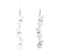 Easter Earrings for Women Glitter Acrylic Easter Bunny Earrings Cute Rabbit Drop Dangle Earrings Spring Earring Happy Easter's Outfit Accessories, M, Acrylic, No Gemstone