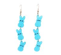 Easter Earrings for Women Glitter Acrylic Easter Bunny Earrings Cute Rabbit Drop Dangle Earrings Spring Earring Happy Easter's Outfit Accessories, M, Acrylic, No Gemstone