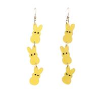 Easter Earrings for Women Glitter Acrylic Easter Bunny Earrings Cute Rabbit Drop Dangle Earrings Spring Earring Happy Easter's Outfit Accessories, M, Acrylic, No Gemstone