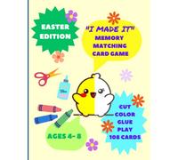 Easter Edition - I MADE IT Memory Matching Card Game - Ages 4 to 8 - Color Cut Glue Play 108 Cards - Make Your Own Game from Beginning to End ... Scissor Skills - DIY deck of playing cards