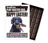 Easter Egg Alternative Funny 100g Milk Chocolate Bar Novelty Gift for Labrador Dog Owner Letterbox Friendly Posts Like a Traditional Greeting Card