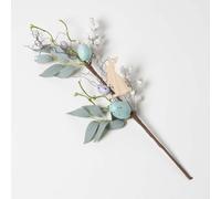 HOMESCAPES Handmade Easter Decorations Easter Egg Picks Berry Sprig Spray Olive Branch Easter Bunny Spring Home Decor for Flower Arrangement Easter Wreath Garland Crafts (1 Pc, 46 cm)