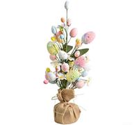 Easter Egg Artificial Flower Craft Ornament, 40cm Colorful Plastic Foam Decoration for Home Party Festival Centerpiece Tabletop Display Spring Decor
