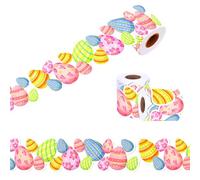 Easter Egg Board Edge Roll Sticker, Egg Board Decorative Edge Sticker for Classroom, 8 cm x 21 m Blackboard Border Decor