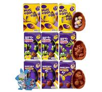 Easter Egg Bulk Chocolate Hamper - Sweets Gift Box of 9-3 x Caramel Nibbles 96g, 3 x Mini Eggs 97g, 3 x Freddo 96g Chocolate Eggs with Topline Hanging Decoration for Egg Hunt, Easter Gifts
