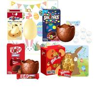 Easter Egg Bundle Gifts - 4 Pack Chocolate Easter Eggs 2026 - Easter Egg Hunt Chocolate Eggs For Kids, Men, Women - Family Easter Game Pack - Easter Multipack (Maltesers, Kitkat, Smarties, Milkybar)