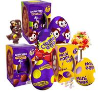Easter Egg Bundle - Three Medium Easter Eggs - Chocolate Creme Egg - Easter Eggs bulk - Cardbury mini eggs - Buttons Dairy Milk Eggs, Caramel - Easte gifts for kids adults Easter 2026