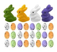 Easter Egg Bunny, 28X Assorted Foam Easter Eggs, Spring Festival Stocking Stuffers, Decoration For Bedsides, Cabinets, Living Rooms, Multicolor, 1 Set, Add Charm To Your Home