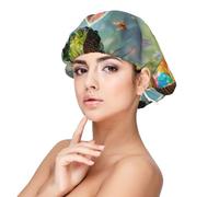 Easter Egg Bunny,Adjustable Silk Hair Wrap Adult's Satin Sleeping Cap Hair Women's Elastic Sleep Bonnet