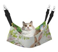 Easter Egg Bunny Flowers Printed Pet Hammock - Sleeping Hammock For Cats, Rabbits, Ferrets, Puppies, Small Animals