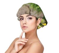 Easter Egg Bunny Grass Wooden Print Sleeping caps for Women to Protect Hair, Comfortable Nightcap for Curly and Long Hair Black, Black, One size