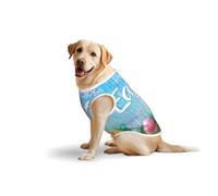 Easter Egg Bunny Grass Woodenprint Large Pets Vest Breathable Sleeveless Tank Top Apparel Cozy Lightweight T-Shirt