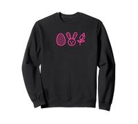 Easter Egg Bunny Rabbit Face Spring Tulip Minimalist Art Sweatshirt