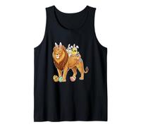Easter Egg Bunny Sunglasses Riding Lion Hunting Eggs Tank Top