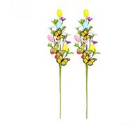 Easter Egg Butterfly Stem 50cm Plastic Silk Flower