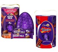 Easter Egg Cad Dairy Milk Fruit & Nut Chocolate Easter Egg 249g & Daim Egg 239g - Easter Eggs Gifts for Women, Men & Kids By Experts Supplies