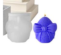 Easter Egg Candle Moulds - Silicone Mould for Easter Egg with Bow as Scented Candle, 3D Craft Moulds - for Aromatherapy, Home, Country House Style, Family, Friends