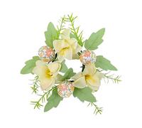 Easter Egg Candle Rings Wreaths - Artificial Flowers Farmhouse Easter Egg Holiday Candle Rings,Blossom Garland, Sturdy Table Centerpiece for Spring Holiday Home Kitchen