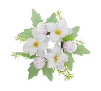 Easter egg candle s wreaths,wreath candles,s christmas candles easter egg shape artificial flower farmhouse - sturdy centerpiece, spring wreath for deco