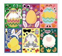 Easter Egg Decals Decorative Stickers Easter Gifts Wrapping Labels Party Decoration Materials for Kid Adult Party Decorations Ceramic for Eggs Outdoor Yard Tree