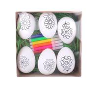 Easter Egg Decorating Kit: Paintable Foam Egg Art Set, Coloring & Doodle Pack | Creative Christmas Craft , Painting Activity D