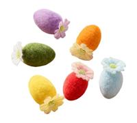 Easter Egg Decoration - Set of 6 with Floral Design Hanging | Easter Egg Hanging for Tree - for Window Bookshelf Table Shelf Party Family Friends Teens