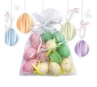 Easter Egg Decorations - Easter Egg Pendants and Ornaments | Mini Eâster Ornaments | Eâster Eggs Easters Ornament | Easters Tree Ornament | Multicolored Eggs Holiday Ornâments