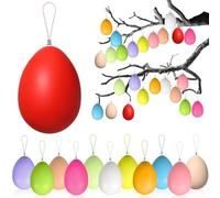 Easter Egg Decorations for Tree, Hanging Eggs, 36pcs Decorative Easter Egg Baubles, Colorful, Lovely and Pretty, Easy to Hang and Sturdy