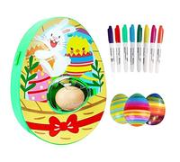 Easter Egg Decorations Kits, Decorator Kit, Arts and Crafts Set with Egg Decorating Spinner, Easter Egg Decorator Kit, 3 Eggs 8 Markers