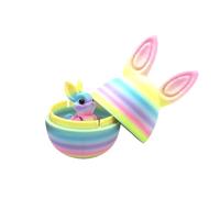 Easter Egg - Detachable Egg with Flexible Joint Rabbit, Colorful Rainbow Toy | Desktop Ornament Interactive Play Educational Activity Fine Motor Skill Development Gift for Children Boys