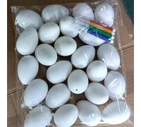 Easter Egg DIY Craft Kit for Kids with 4 Coloring Pens 6cm 8cm Plastic Eggs for Painting Art Activities