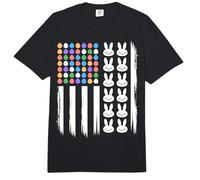 Easter Egg Flag with Bunny Faces Comfort Colors Adult Heavyweight T-Shirt
